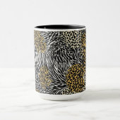 Mug Poster de animal mixte Zebra Leopard Tiger Impress (Centre)