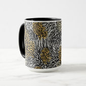 Mug Poster de animal mixte Zebra Leopard Tiger Impress (Devant gauche)