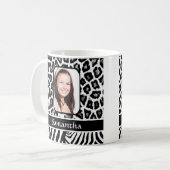Mug Poster de animal noir et blanc (Devant gauche)