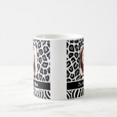 Mug Poster de animal noir et blanc (Centre)