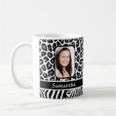 Mug Poster de animal noir et blanc (Gauche)