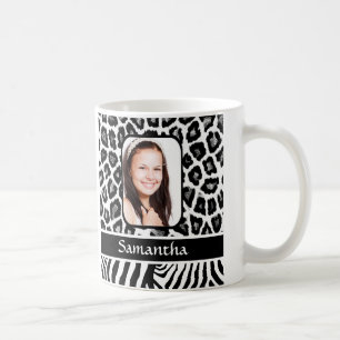 Mug Poster de animal noir et blanc