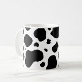 Mug Poster de animal noir et blanc de motif de taches (Devant gauche)