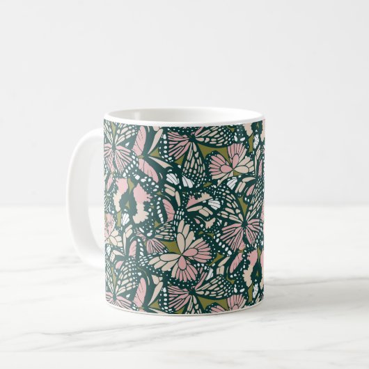Mug Poster de animal papillon monarque 3 (Devant gauche)