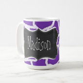 Mug Poster de animal pourpre de girafe de raisin ; (Devant gauche)