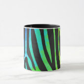 Mug Poster de animal Rainbow et Black Zebra tendance s (Centre)