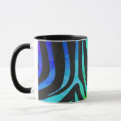 Mug Poster de animal Rainbow et Black Zebra tendance s (Gauche)