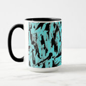 Mug Poster de animal turquoise Abstrait (Gauche)