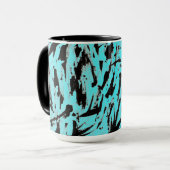 Mug Poster de animal turquoise Abstrait (Devant gauche)