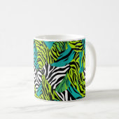 Mug Poster de animal turquoise Green Zebra Stripes (Devant droit)
