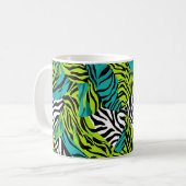 Mug Poster de animal turquoise Green Zebra Stripes (Devant gauche)