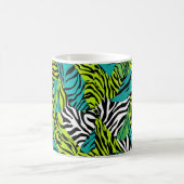 Mug Poster de animal turquoise Green Zebra Stripes (Centre)