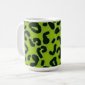 Mug Poster de animal vert pomme de léopard (Devant gauche)