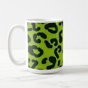 Mug Poster de animal vert pomme de léopard