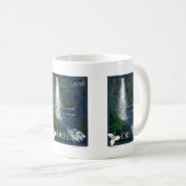 Mug Poster de la cascade de l'Oregon (Devant droit)