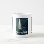 Mug Poster de la cascade de l'Oregon (Centre)