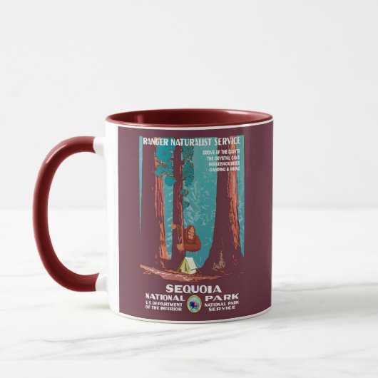 Mug Poster de l'affiche du parc national de la Sequoia (Gauche)