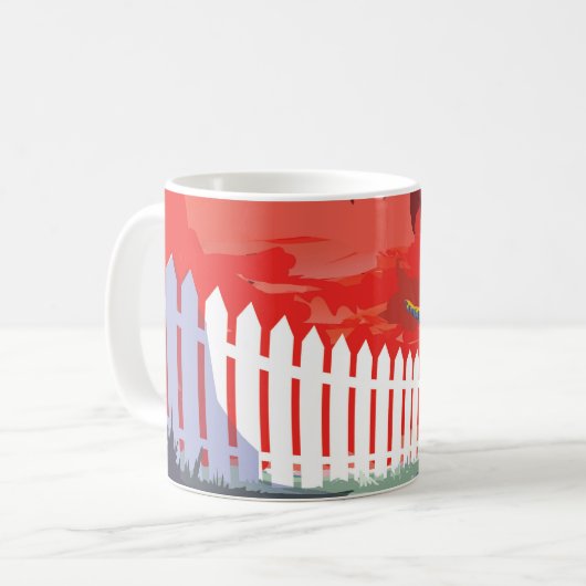 Mug Poster De L'Espace Rétro De Kepler-186f. (Devant gauche)