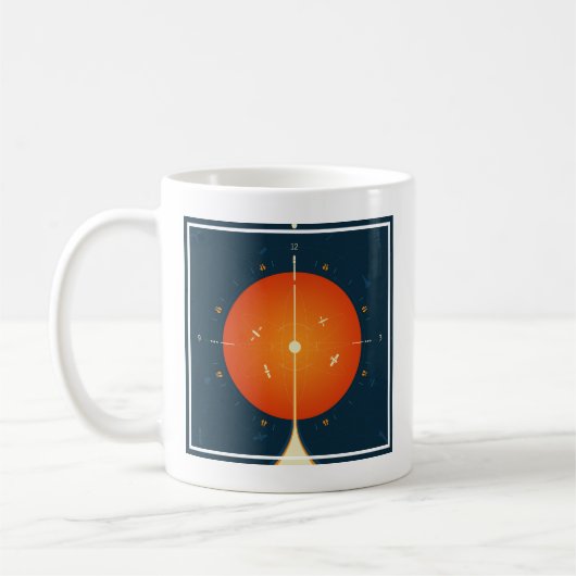Mug Poster de l'horloge atomique Deep Space, version o (Gauche)