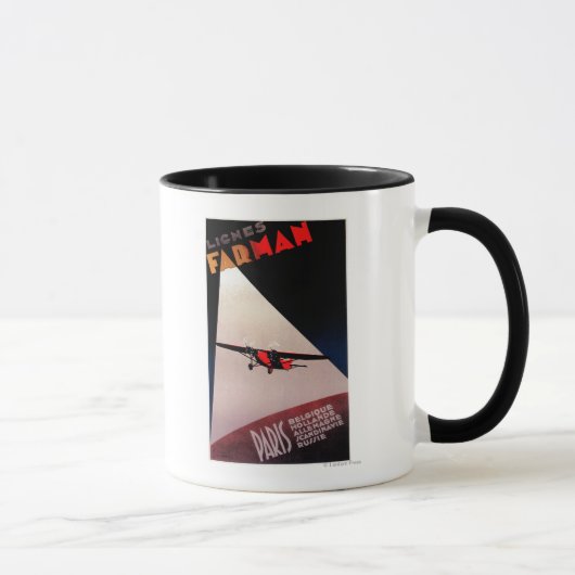 Mug Poster de promotion Farman Airlines Farman 300 Mon (Droite)