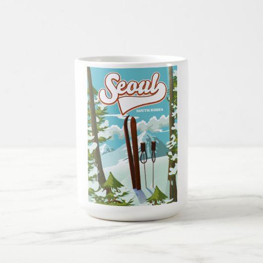 Mug Poster de Séoul Corée du Sud (Centre)