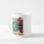 Mug Poster de Voyage Espace Rétro - Système Solaire Gr (Devant gauche)