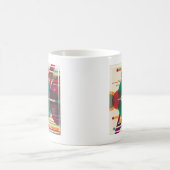 Mug Poster de Voyage Espace Rétro - Système Solaire Gr (Centre)