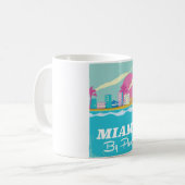 Mug poster de voyage Miami vintage 1980 (Devant gauche)