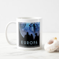 Poster de voyage Retro Space - Jupiter's Moon Euro