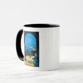 Mug Poster de voyage Riviera Ouest (Devant gauche)
