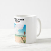Mug Poster de voyage Seaton Beach Dorset (Devant droit)