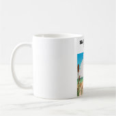 Mug Poster de voyage Seaton Beach Dorset (Gauche)