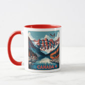 Mug Poster de voyage sur mesure Monogramme Canada (Gauche)