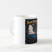 Mug Poster de voyage vintage Bermudes (Devant gauche)