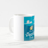 Mug Poster de voyage vintage Destin Florida. (Devant gauche)