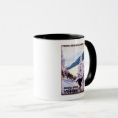 Mug Poster des spectateurs regardant Skier (Devant droit)