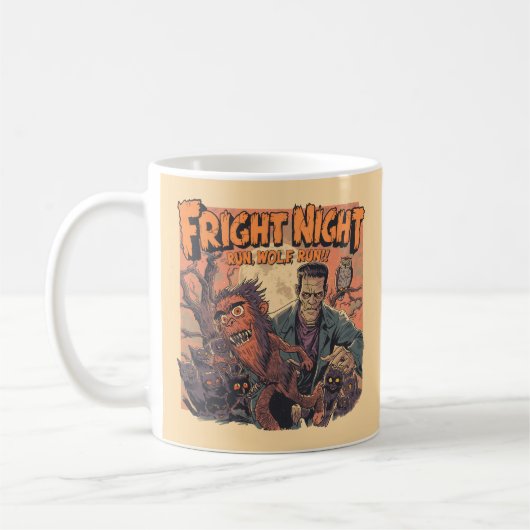 Mug Poster d'horreur nocturne - Retro Werewolf et Mo (Gauche)