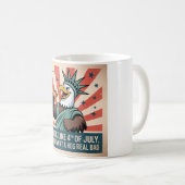 Mug Poster drôle 4 juillet Hog Joke (Devant droit)