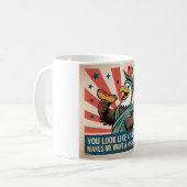 Mug Poster drôle 4 juillet Hog Joke (Devant gauche)