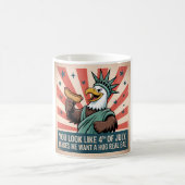 Mug Poster drôle 4 juillet Hog Joke (Centre)