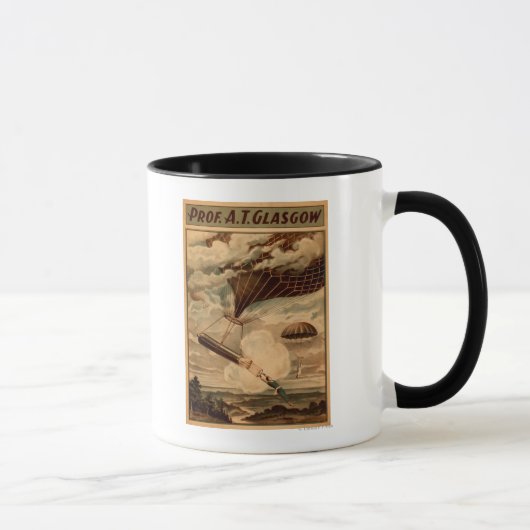 Mug Poster du Cirque de Glasgow Hot Air Balloon (Droite)