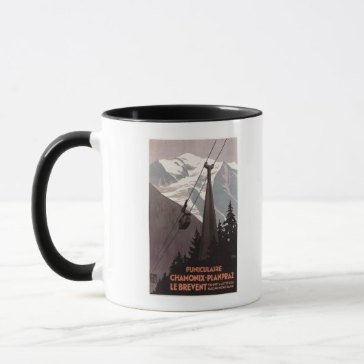 Mug Poster du funiculaire Le Brevent (Gauche)