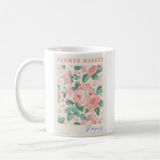 Mug Poster du marché aux fleurs de Paris
