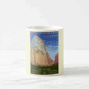 Mug Poster du parc national vintage Zion