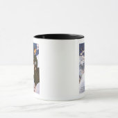 Mug Poster d'une femme en ski vert (Centre)