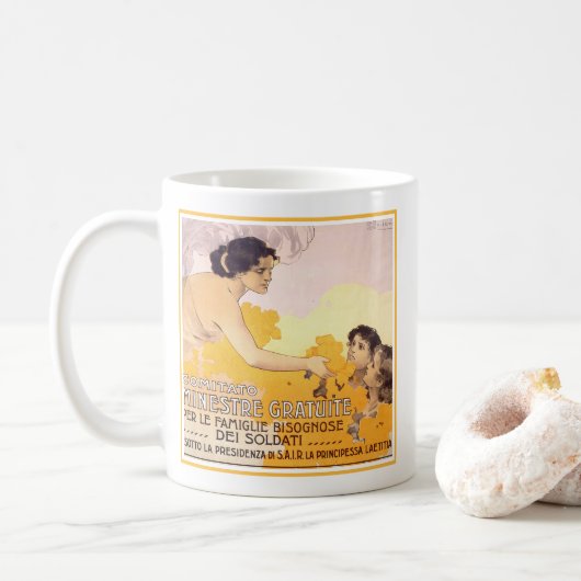 Mug Poster italien vintage 1917 (Avec donut)
