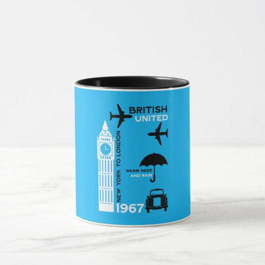 Mug Poster Nostalgalic Retro Airline (Centre)