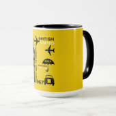 Mug Poster Nostalgalic Retro Airline (Devant droit)