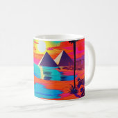 Mug Poster psychédélique Art Paysage égyptien (Devant droit)
