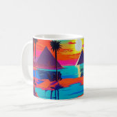 Mug Poster psychédélique Art Paysage égyptien (Devant gauche)